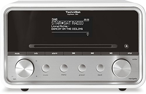 TechniSat DigitRadio 580 - Stereo Digitalradio mit CD-Player (DAB+, UKW, Internetradio, Multiroom-Streaming, Bluetooth, Steuerung per App, USB, 2 x 10 Watt) weiß