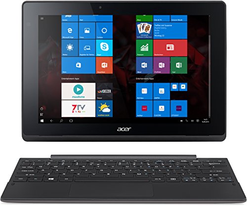 Acer Aspire Switch 10 E Pro7 2in1 Entertainment Edition (SW3-016) 25,6 cm (10,1 Zoll HD IPS) Convertible Notebook (Intel Atom x5-Z8300, 2GB RAM, 64GB eMMC, Intel HD Graphics, Win 10 Home) grau
