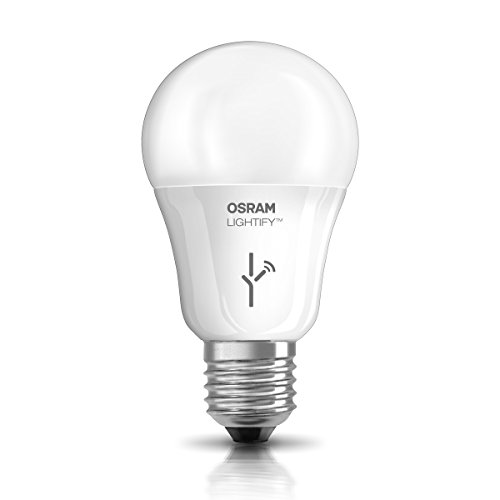 OSRAM LIGHTIFY Classic A LED-Glühlampe, A+, 10 Watt, E27, matt, dimmbar / warmweiß bis tageslicht  2700K - 6500K und Farbsteuerung RGB