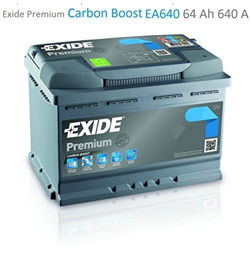Exide Premium Carbon Boost EA640 64Ah Autobatterie (Neuestes Modell 2014/15)