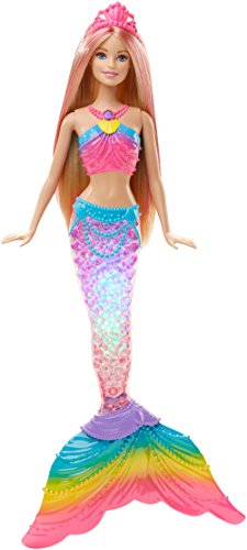 Mattel Barbie DHC40 - Modepuppen, Regenbogenlicht Meerjungfrau