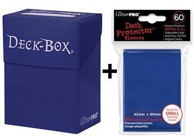 Ultra Pro Deck Box + 60 Small Size Protector Sleeves - Blau - Blue - Yu-Gi-Oh! - Japanese Mini