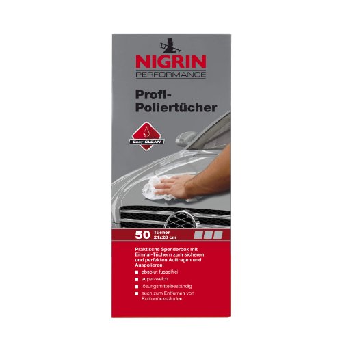NIGRIN 73898 Profi Poliertücher Spenderbox a 50 Tücher