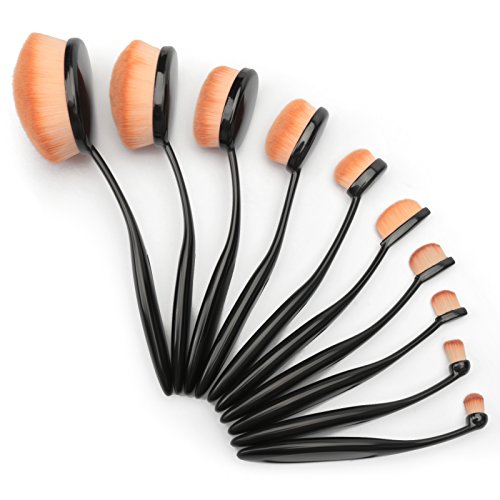 Vander 10 tlgs Professionelle pinselset Make-up pinsel brush set Oval Make Up Pinsel Set BB Cream Puderpinsel Foundation Bürste