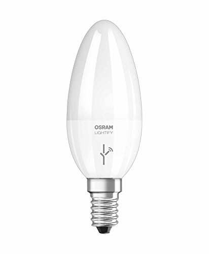 OSRAM LIGHTIFY Classic B LED-Glühlampe Kerzenform Tunable White, 6 Watt, E14, matt, / dimmbar / warmweiß bis tageslicht 2700K - 6500K
