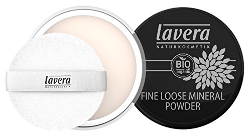 lavera Puder Fine Loose Mineral Powder, transparentes Gesichtspuder, 1er Pack (1 x 8 g)