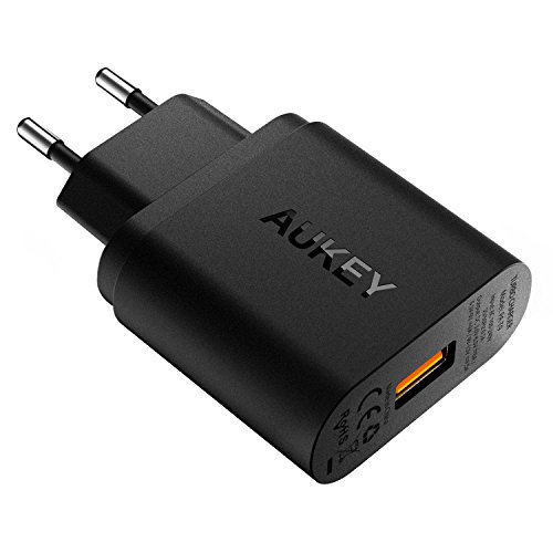 AUKEY Quick Charge 3.0 USB Ladegerät 19.5W für iPhone 6s, Tablets und andere USB Geräte(Schwarz)