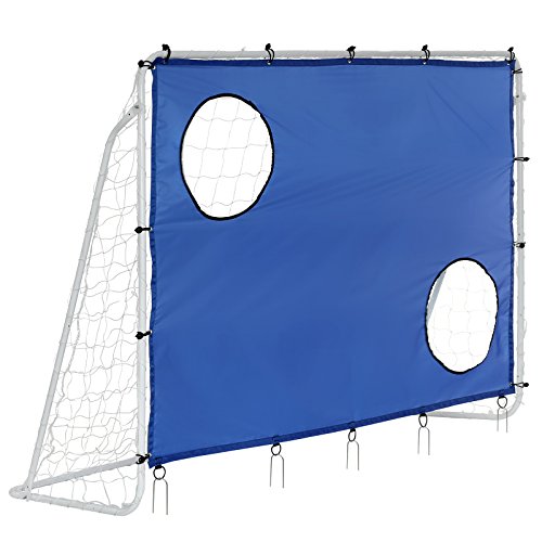Songmics Fußballtor Maße 240x150x90cm Nets Portable Blau SZQ240