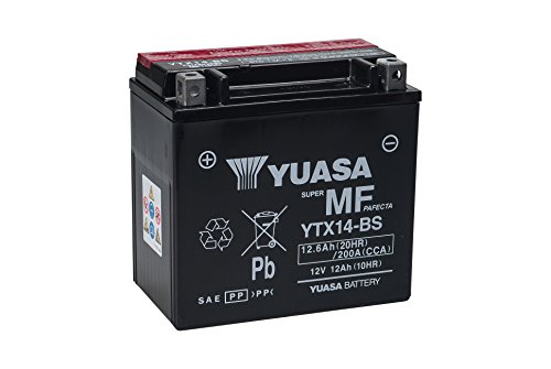 YUASA YTX14-BS Powersports AGM Motorrad Batterie, wartungsfrei (Preis inkl. EUR 7,50 Pfand)