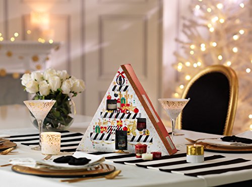 Yankee Candle 1521558 Geschenkset, 23 Teelichte und 1 Votivkerze Weihnachtskalender, Kerzenwachs, mehrfarbig, 30 x 5 x 40 cm