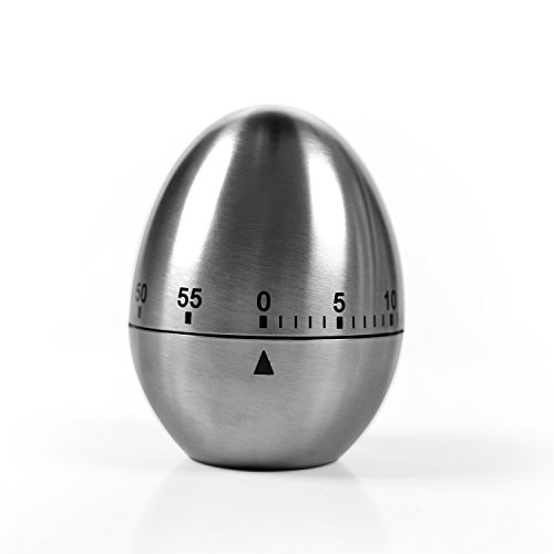 Maschinerie Zeitmesser  -Eiförmige Stahl Eieruhr mit Stoppuhr Kurzzeitmesser Rostfreier Kurzzeitwecker von Family Care
