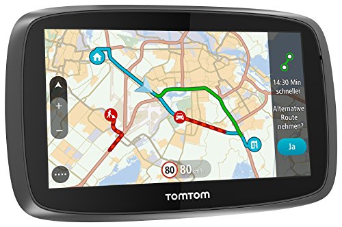 TomTom Go 5100 World Navigationssystem (13 cm (5 Zoll) kapazitives Touch Display, Magnethalterung, Sprachsteuerung, mit Traffic/Lifetime Weltkarten)