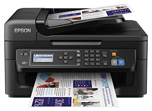 Epson WorkForce WF-2630WF 4-in-1 Multifunktionsdrucker (Drucker, scannen, kopieren, faxen, WiFi, Dokumenteneinzug) schwarz