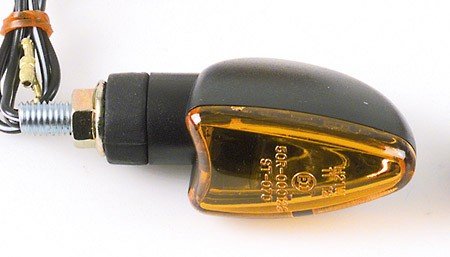 Mini-Blinker, ARROW, schwarz, E-gepr., kurzer Arm, Paar (203-551)