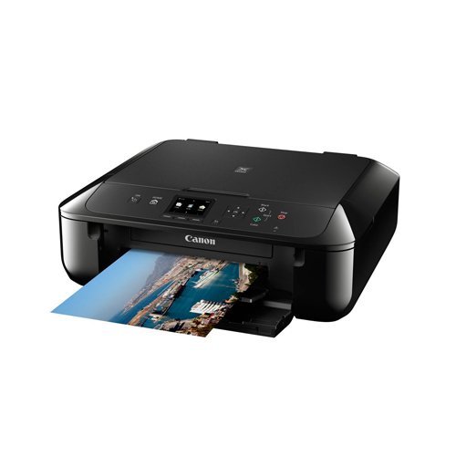 Canon Pixma MG5750 Farbtintenstrahl-Multifunktionsgerät (Drucken, Scannen, Kopieren, 5 separate Tinten, WLAN, Print App, Duplex, 4,800 x 1,200 dpi) schwarz