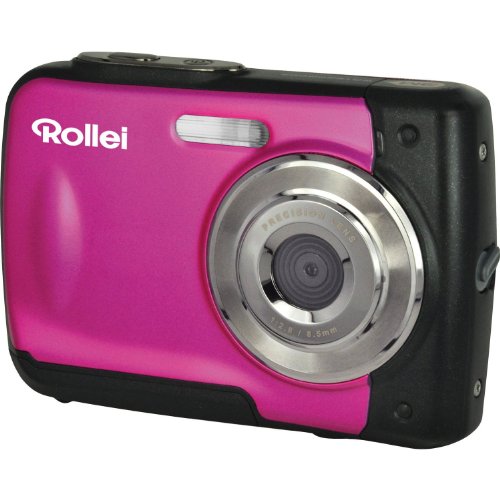 Rollei Sportsline 60 Digitalkamera (5 Megapixel, 8-fach digitaler Zoom, 6 cm (2,4 Zoll) Display, bildstabilisiert, bis 3m wasserdicht) rosa