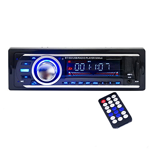 Kingtoys®1 DIN MP3-Autoradio mit Apple iPod/iPhone Control Funktion(Bluetooth,4x 60Watt,USB,Aux-Eingang,SD-Speicher) (HP-2126 Schwarz)