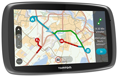 TomTom Go 6100 World Navigationssystem (15 cm (6 Zoll) kapazitives Touch Display, Magnethalterung, Sprachsteuerung, mit Traffic/Lifetime Weltkarten)