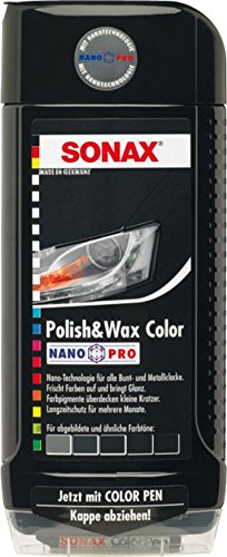 SONAX 296100 Polish & Wax Color NanoPro schwarz, 500 ml
