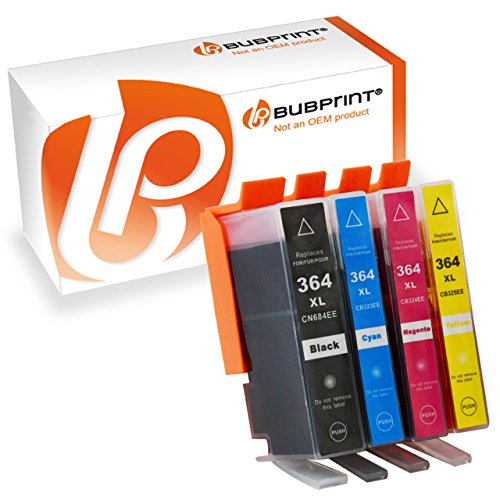 4 BUBPRINT Druckerpatronen kompatibel für HP 364 XL 364XL Set mit Chip und Füllstand