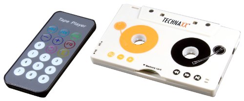 Technaxx DT-02 Kassettenadapter (kabelloser MP3-Player, Kopfhörer, SDHC Kartenslot, integriertem Lithium-Ion Akku für das Autoradio und Kassettendeck)