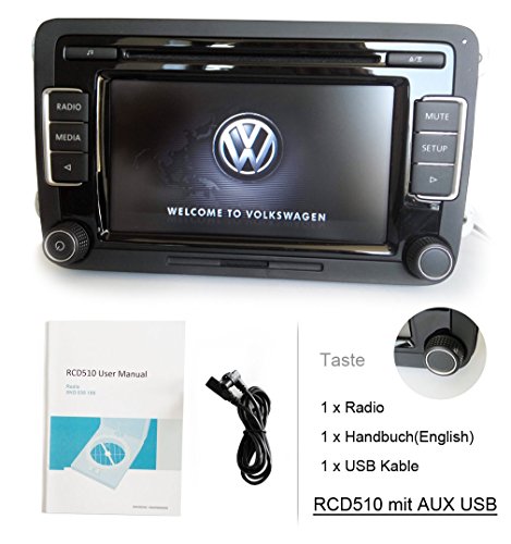 SODA Autoradio OEM VW RCD510,Bluetooth,CD,USB,AUX,für VW Golf,Touran,Caddy,Passat,Polo,Tiguan,Sharan,Scirocco,GTI,CC,EOS