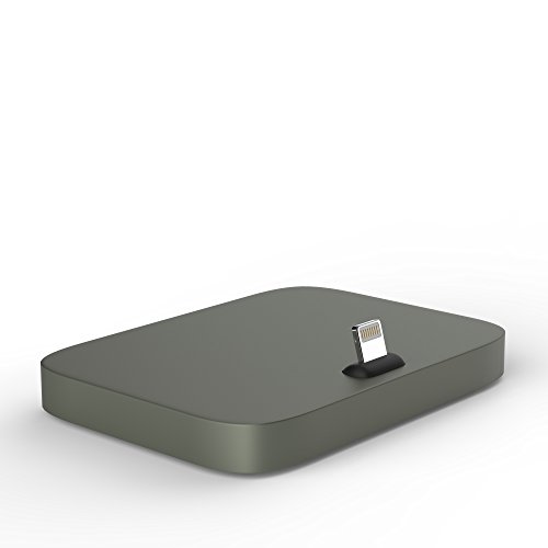 esorio® Aluminium Dockingstation für Apple iPhone 6 6S SE iPod in Space Grau