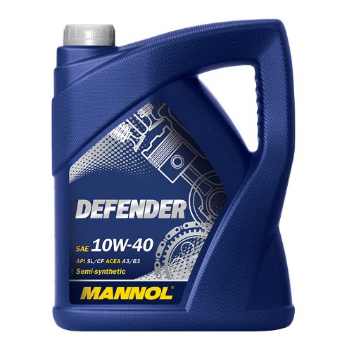 MANNOL DEFENDER Motoröl 10W-40 - 5 Liter - teilsynthetisch (SAE 10W-40; API SL/CF; ACEA A3/B3; MB 229.1; VW 501.00/505.00)