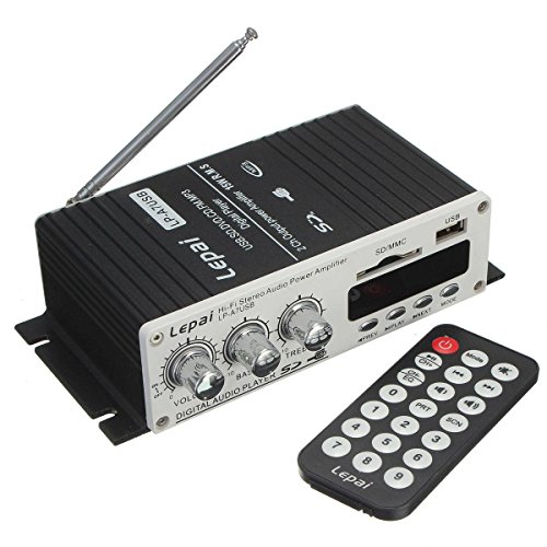 ELEGIANT Mini Auto HiFi Stereo Audio Power Amplifier Verstärker Super Bass Roller Booster Radio MP3 Verstärker Endstufen USB SD DVD CD FM MP3 mit Fernbedienung