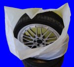 Reifentaschenset 4-teilig passend für alle Reifentypen bis 22 Zoll Reifentüten Reifensäcke, Reifen Schutz, Reifenschutzhülle