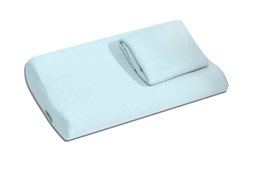 Bonmedico® Magic Pillow orthopädisches Kopf-Kissen für Kinder, mit 2x gratis für Allergiker geeignetem Milbenschutz-Bezug aus Baumwolle, schadstofffrei gemäß Oeko-Tex Standard 100 (40x26x8/6 cm)
