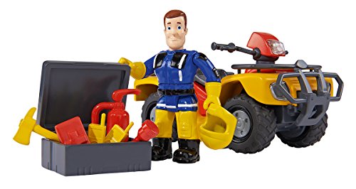 Simba 109257657 - Feuerwehrmann Sam Mercury-Quad mit Figur und Zubehör