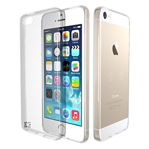 iPhone SE Hülle, KingShark TPU Schutzhülle Ultradünn Weich Flexibel Silikonhülle für iPhone SE/5s/5 (transparent)