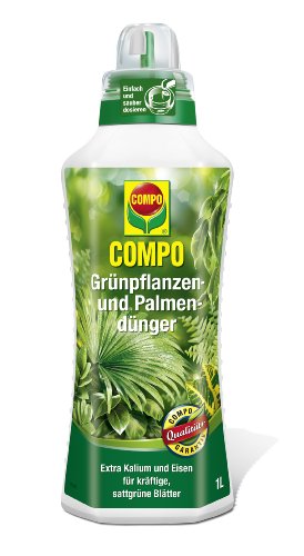 COMPO Grünpflanzen- und Palmendünger, flüssiger Blumendünger mit einer idealen Nährstoffkombination für alle Grünpflanzen, 1 l