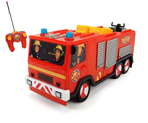 Dickie Toys 203099612 - RC Feuerwehrmann Sam Jupiter, funkferngesteuertes Feuerwehrauto, 22 cm