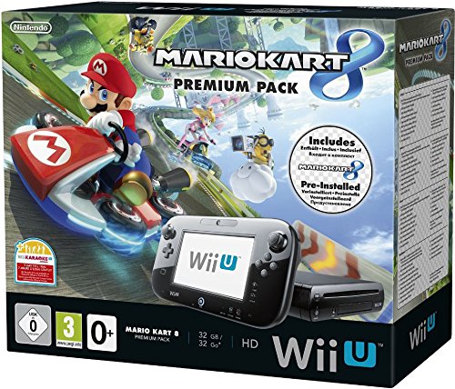 Nintendo Wii U Premium Pack schwarz, 32GB inkl. Mario Kart 8 (vorinstalliert)
