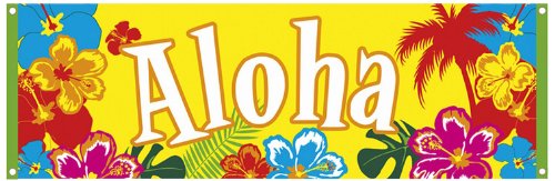 Boland 52505 - Banner Hawaii Hibiscus Aloha, 74 x 220 cm
