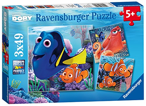 Ravensburger 09345 - Findet Dory - 3 x 49 Teile Puzzle