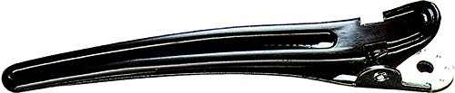 Fripac-Medis Combi-Haarclips mit Edelstahlfeder, Karte mit 10 Stück, schwarz