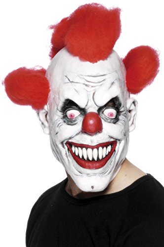 Clown 3/4 Maske mit Haar, One Size