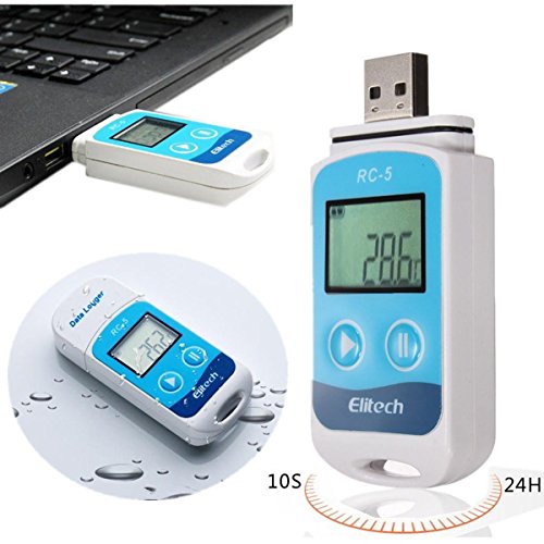 Mohoo Mini USB Temperatur Data Logger Temp Rekorder Interner Externer Sensor
