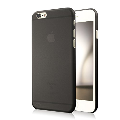 QP Ultraslim Case Hülle für Apple iPhone 6 / 6S (4,7 Zoll) Schutzhülle Cover matt schwarz leicht transparent