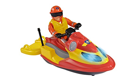 Simba 109251662 - Feuerwehrmann Sam Juno Jet Ski mit Figur