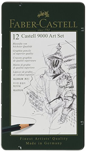 Faber-Castell 119065 - Bleistift CASTELL 9000, 12er Art Set, Inhalt 8B - 2H