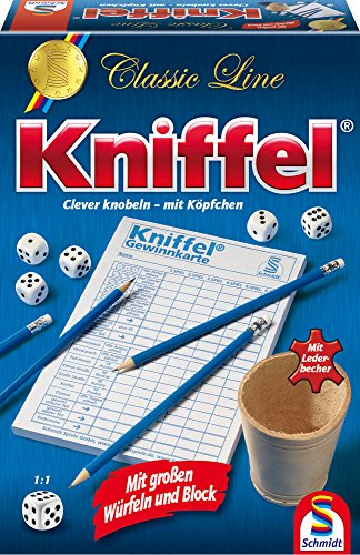 Schmidt Spiele 49203 Classic Line: Kniffel mit gr. Würfeln & Block