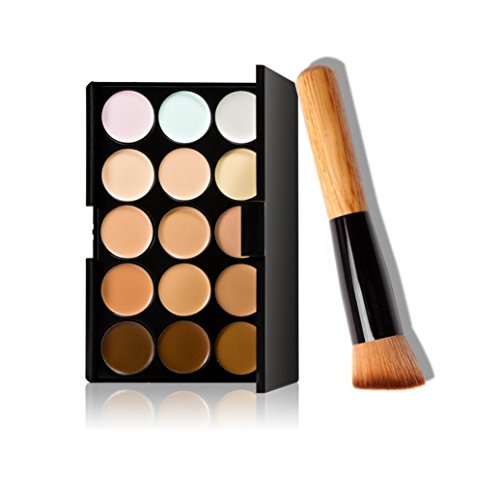 Susenstone 15 Farben Make-up Concealer Form Palette + Make-up Pinsel