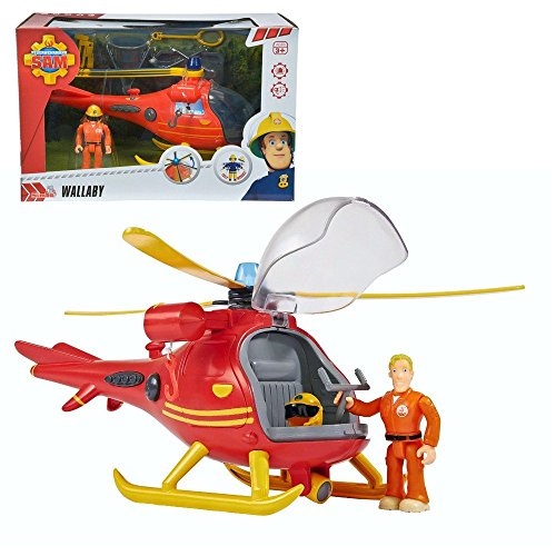 Feuerwehrmann Sam - Bergwacht Hubschrauber Helikopter mit Tom Licht & Sound