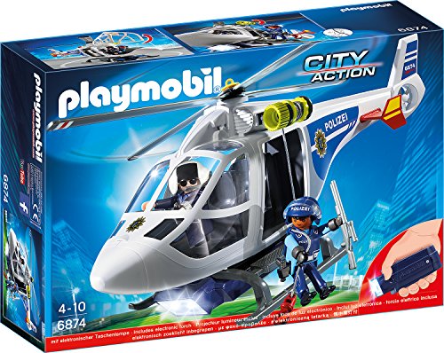 PLAYMOBIL 6874 - Polizei-Helikopter mit LED-Suchscheinwerfer