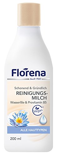 Florena Reinigungsmilch mit Wasserlilie & Provitamin B5, vegan, 1er Pack, (1 x 200 ml)