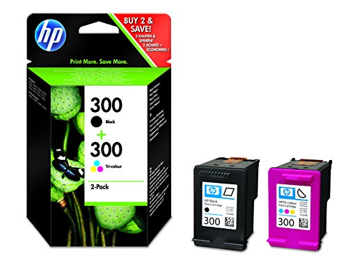 HP 300 Multipack Original Druckerpatronen (1x Schwarz, 1x Farbe) für HP Deskjet, HP ENVY, HP Photosmart